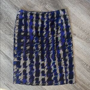 Hugo boss size 8 Abstract Patterned Skirt hounds tooth water color lined